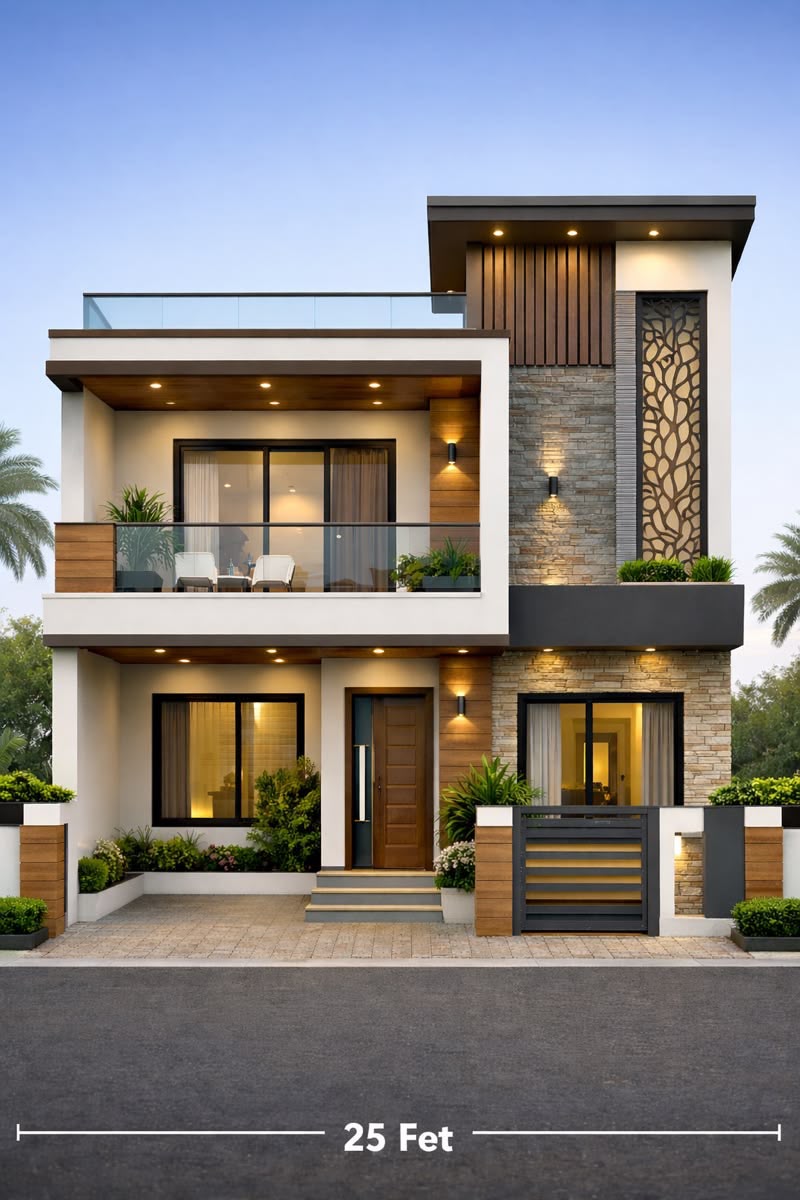 Elite Modernist Dark Marble 3BHK Residence Structure